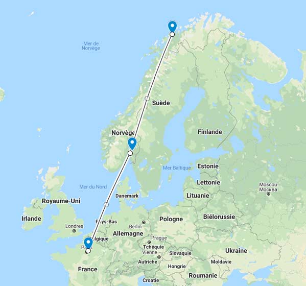 Escapade boréale à Tromsø - Itinéraire